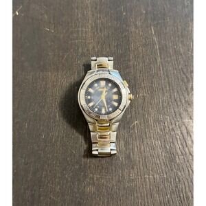 Seiko Kinetic Mens Two-Tone w/ Blue Dial 100M Watch 5M62-0AP0 - READ DESCRIPTION
